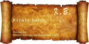 Király Balda névjegykártya